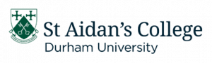 Logo of St Aidan's College, Durham University, featuring a crest and the college name in dark green text.