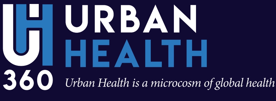 Logo for Urban Health 360, emphasizing the concept of urban health as a reflection of global health.